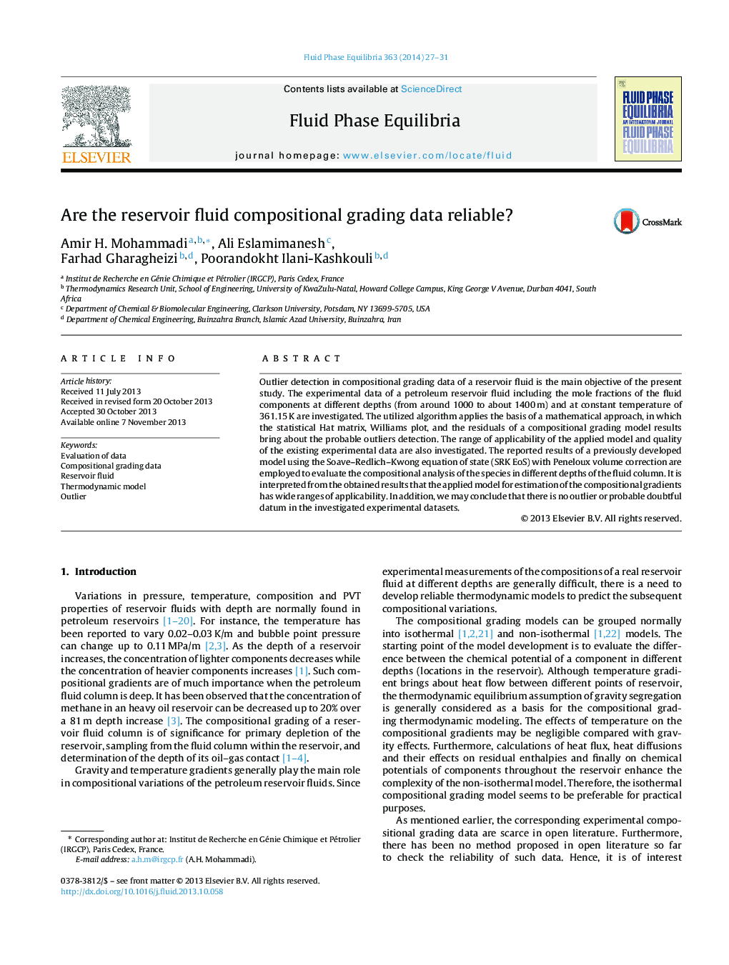 Are the reservoir fluid compositional grading data reliable?