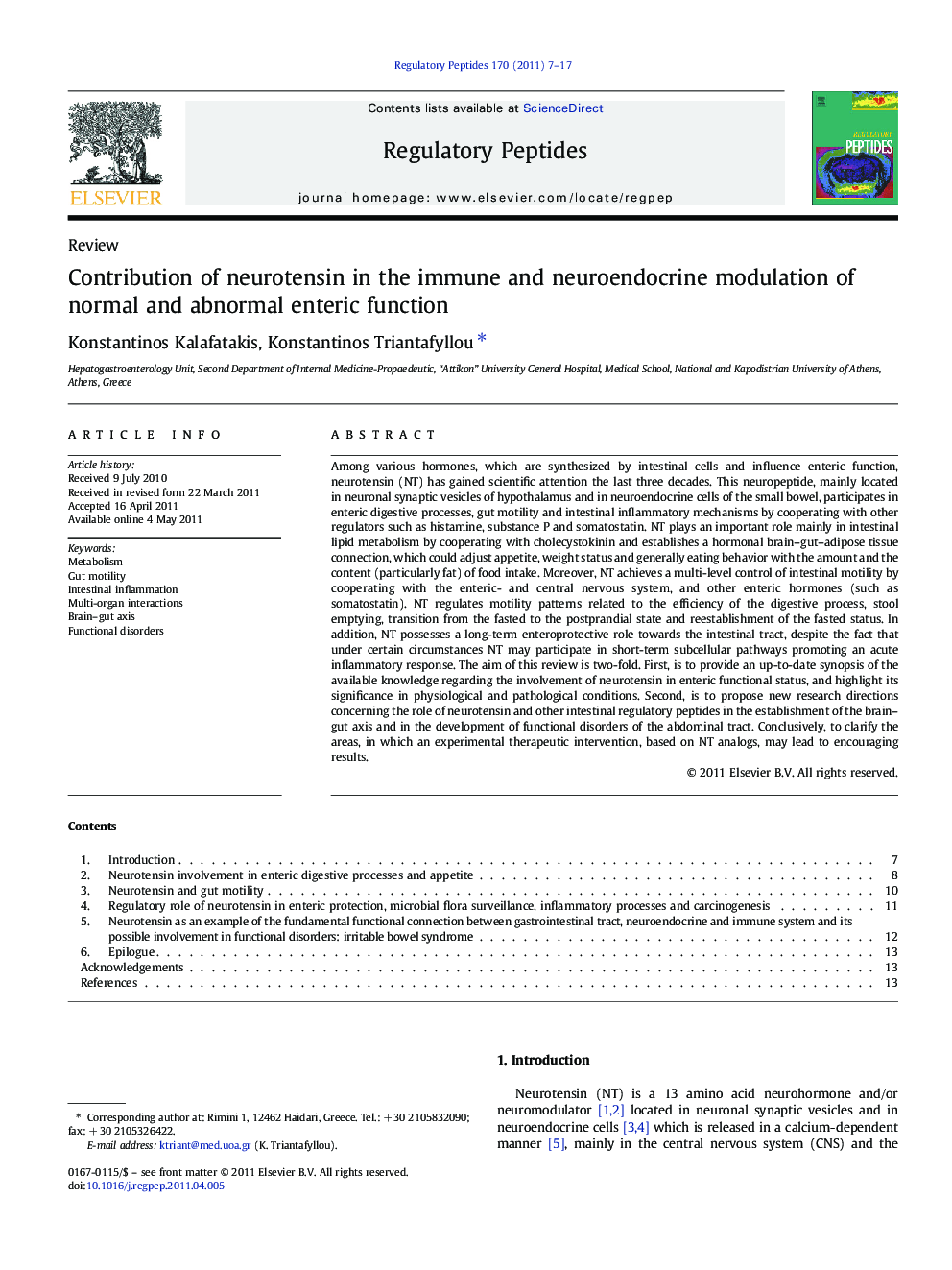 Contribution of neurotensin in the immune and neuroendocrine modulation of normal and abnormal enteric function