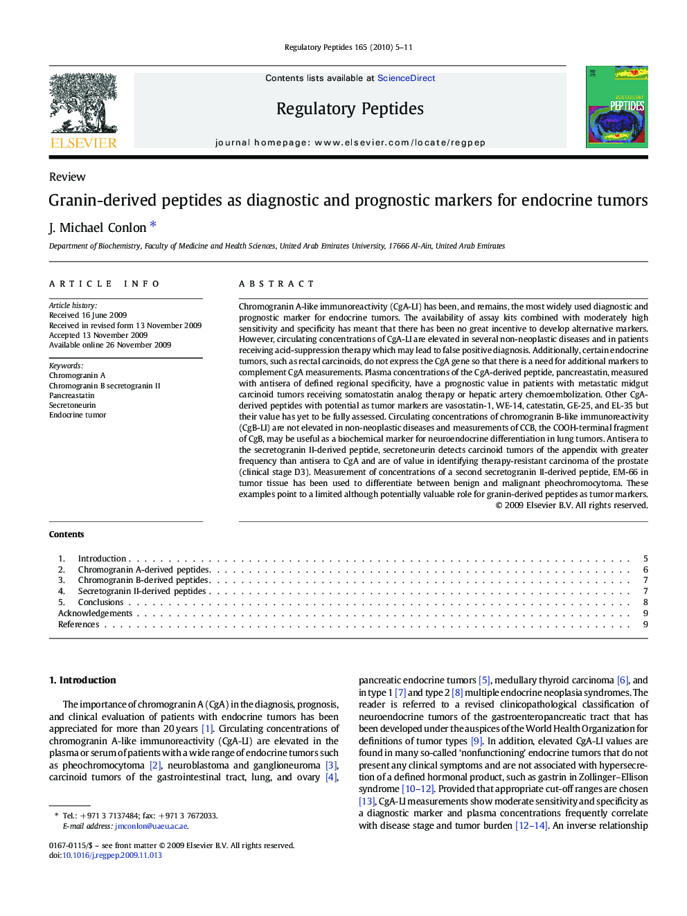 Granin-derived peptides as diagnostic and prognostic markers for endocrine tumors