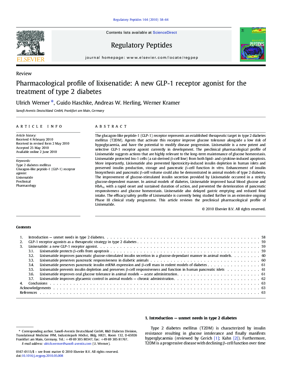 Pharmacological profile of lixisenatide: A new GLP-1 receptor agonist for the treatment of type 2 diabetes