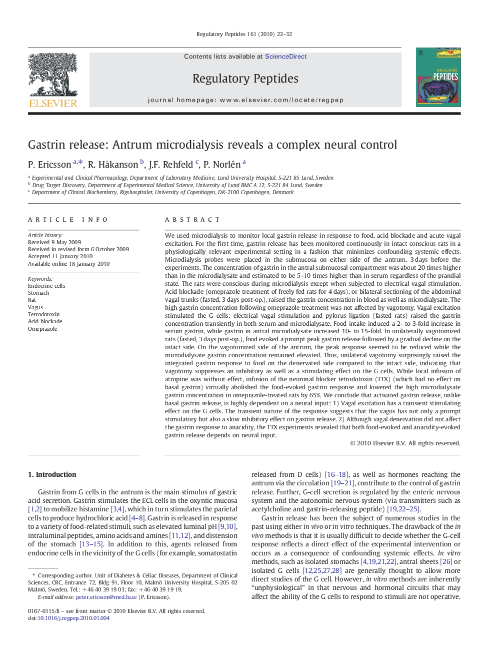 Gastrin release: Antrum microdialysis reveals a complex neural control