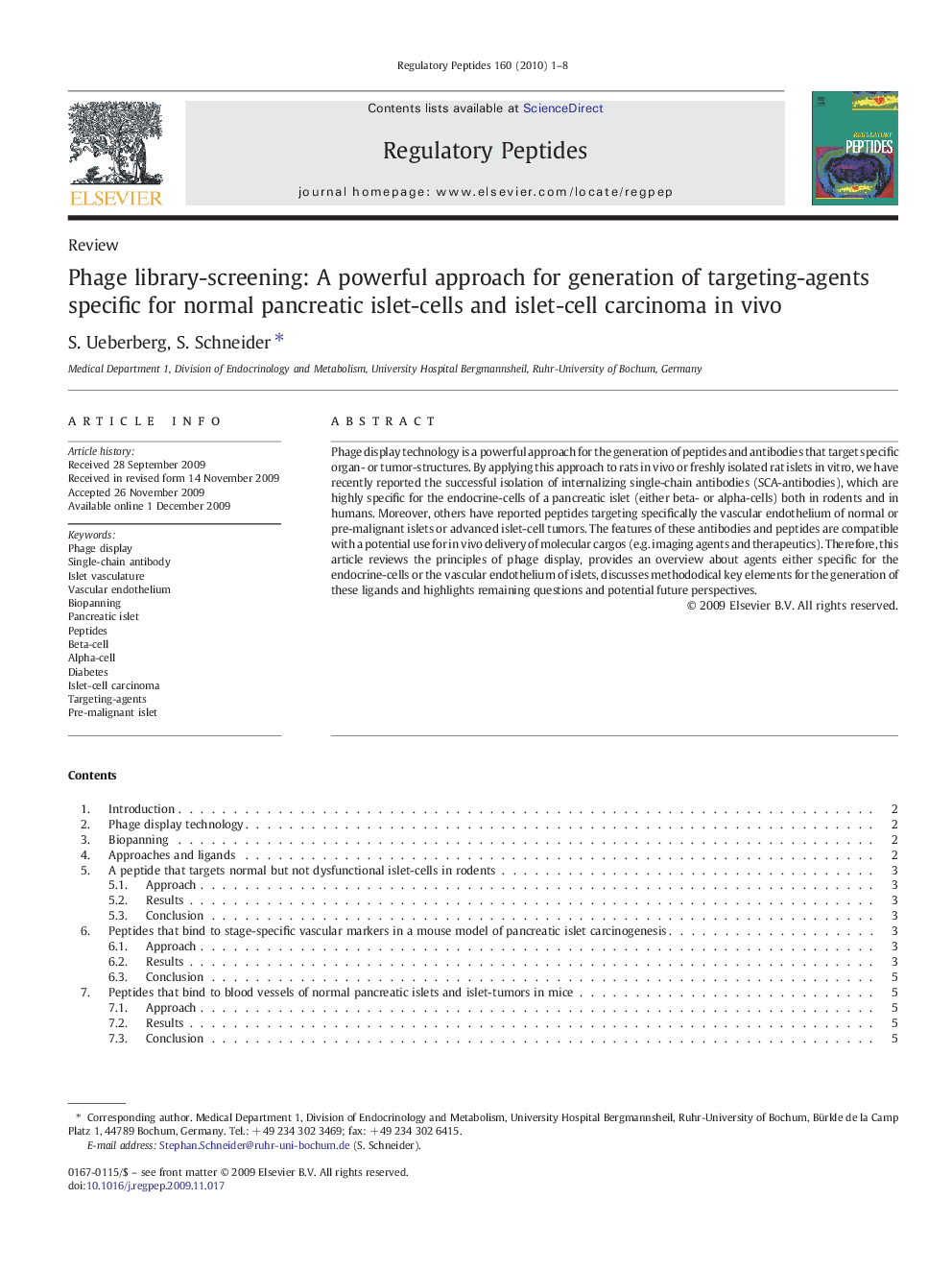 Phage library-screening: A powerful approach for generation of targeting-agents specific for normal pancreatic islet-cells and islet-cell carcinoma in vivo