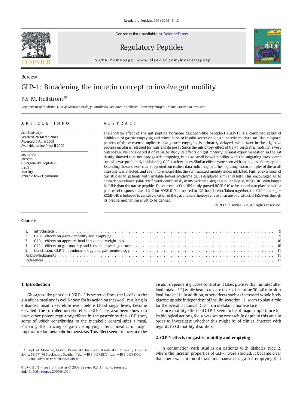 GLP-1: Broadening the incretin concept to involve gut motility