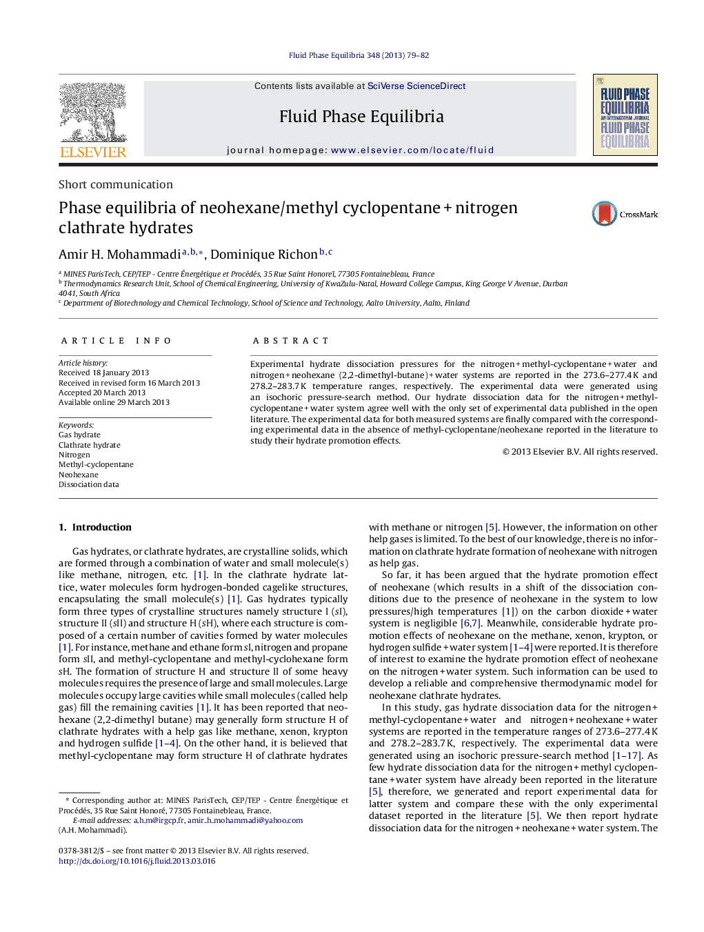 Phase equilibria of neohexane/methyl cyclopentane + nitrogen clathrate hydrates