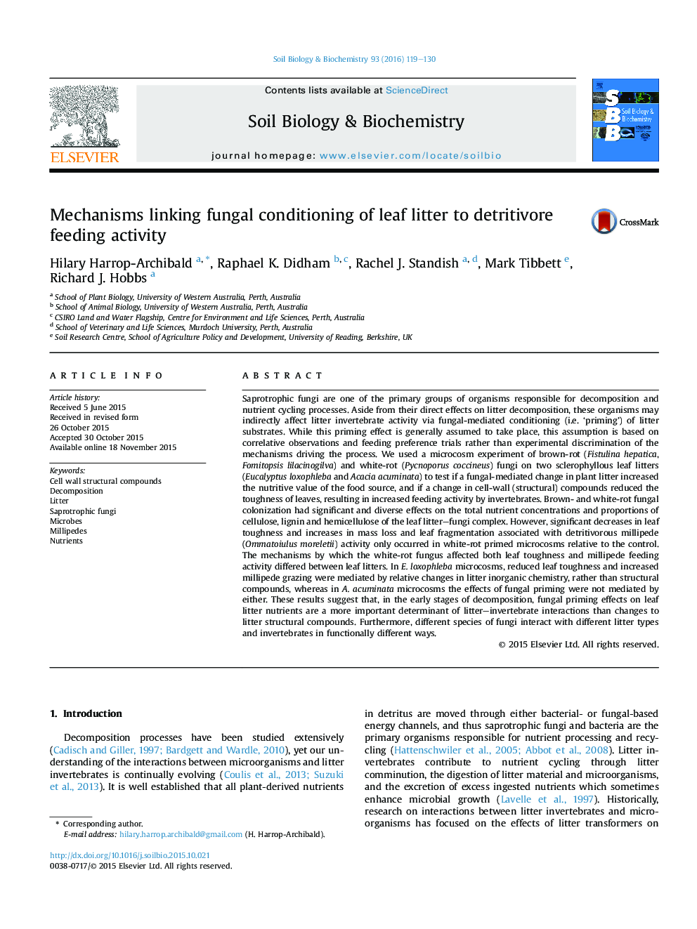 Mechanisms linking fungal conditioning of leaf litter to detritivore feeding activity