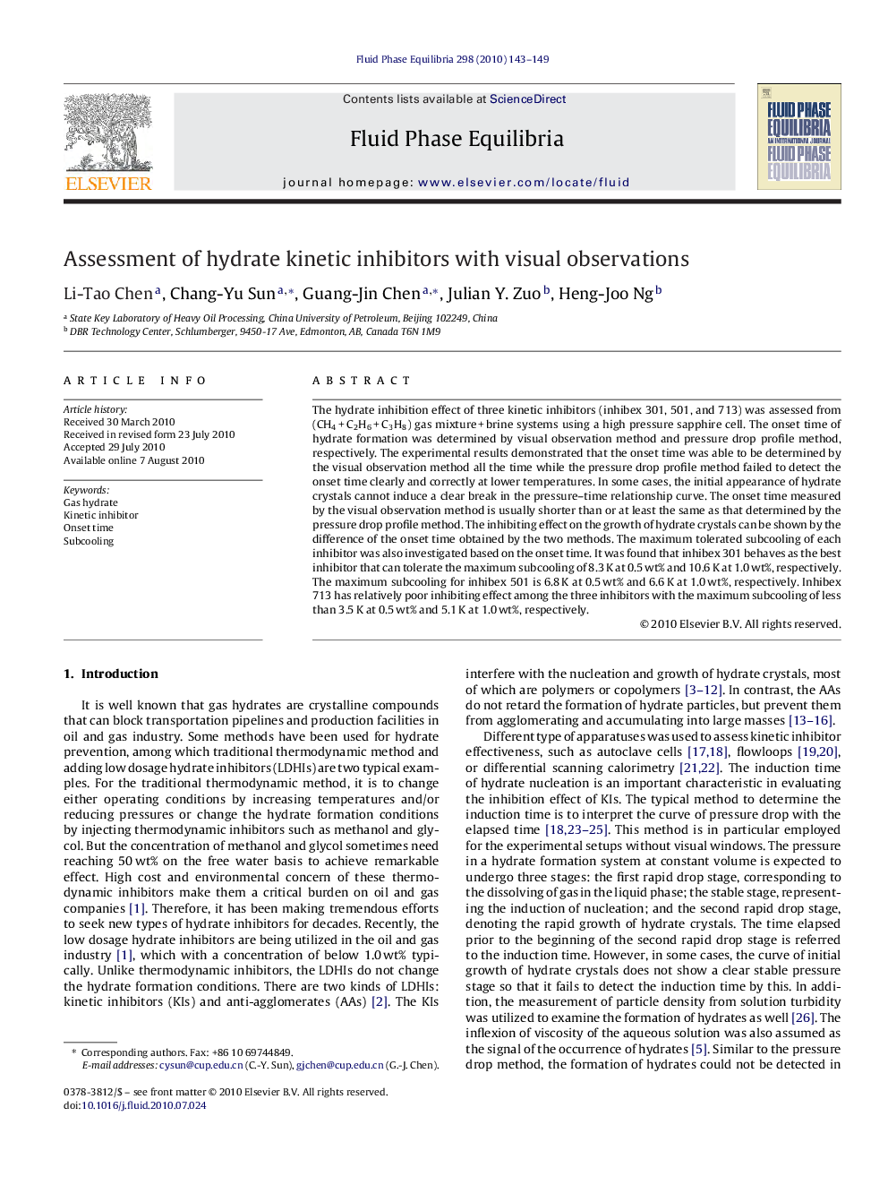 Assessment of hydrate kinetic inhibitors with visual observations