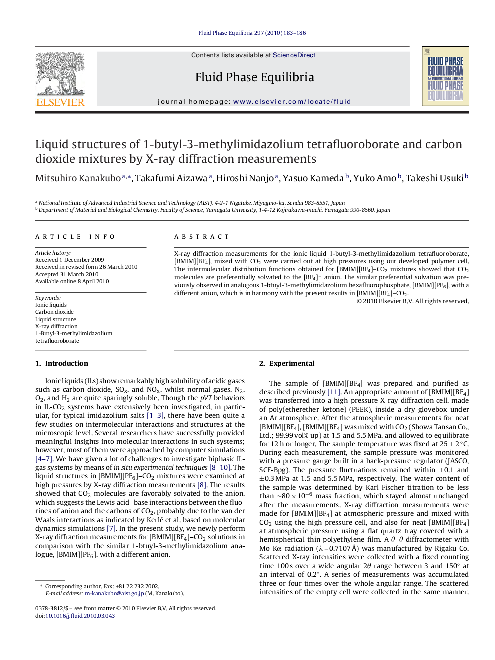 Liquid structures of 1-butyl-3-methylimidazolium tetrafluoroborate and carbon dioxide mixtures by X-ray diffraction measurements