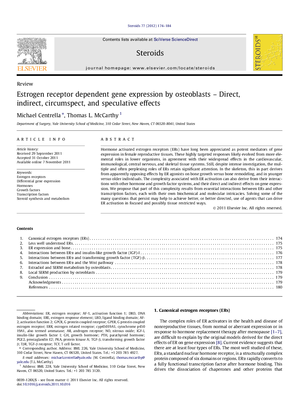 Estrogen receptor dependent gene expression by osteoblasts – Direct, indirect, circumspect, and speculative effects