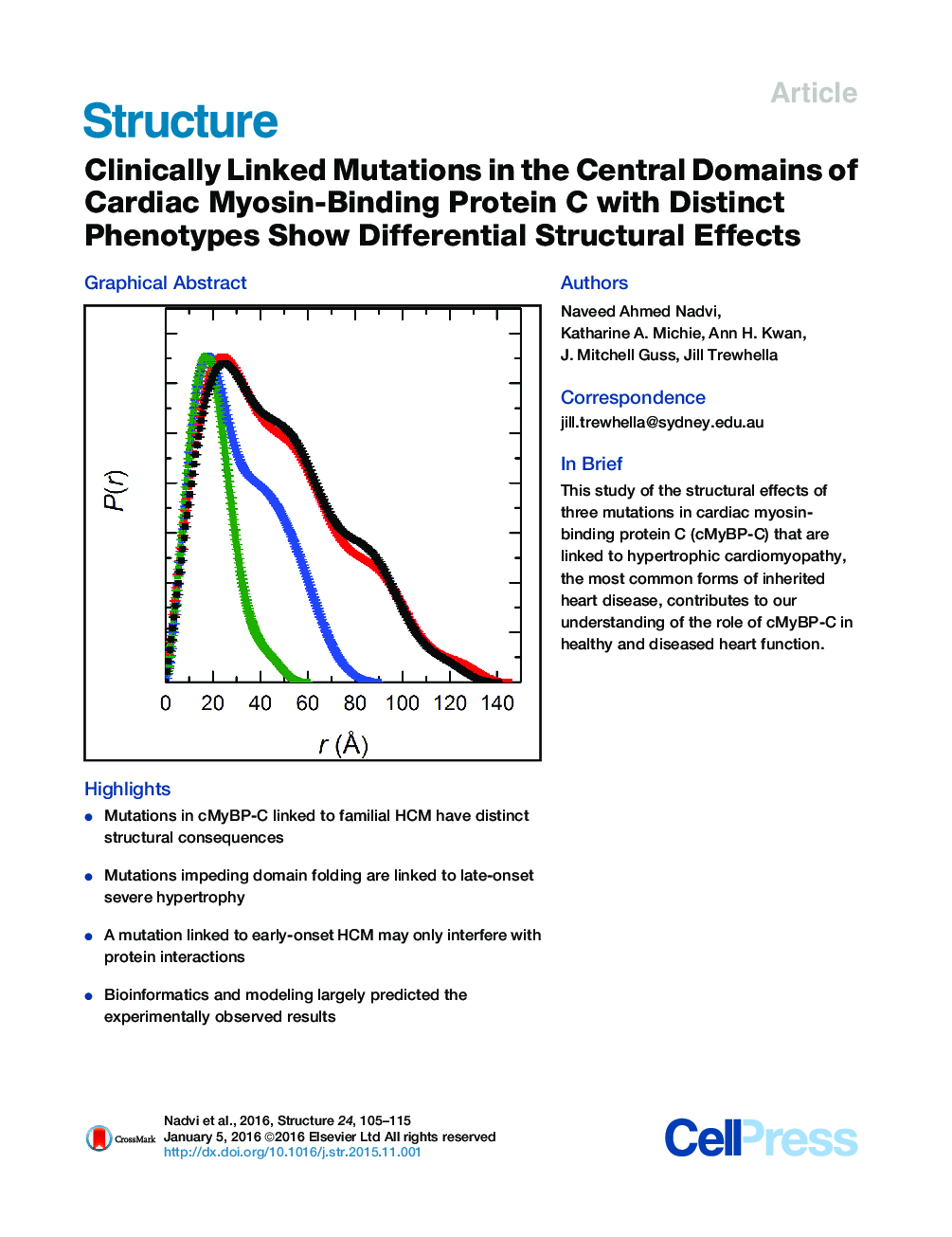 Clinically Linked Mutations in the Central Domains of Cardiac Myosin-Binding Protein C with Distinct Phenotypes Show Differential Structural Effects