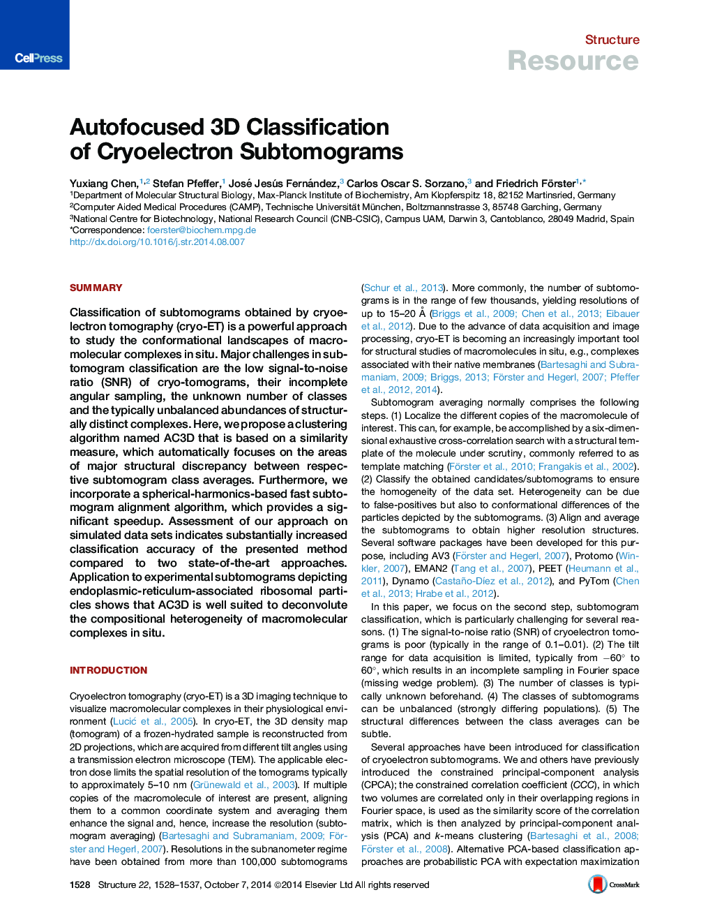 Autofocused 3D Classification of Cryoelectron Subtomograms