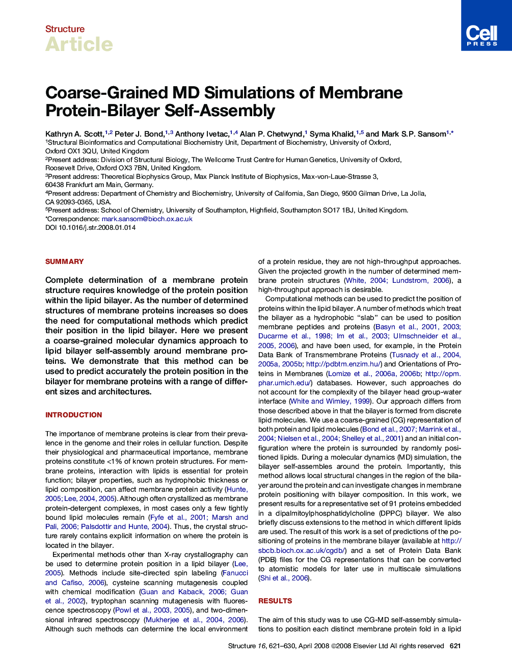 Coarse-Grained MD Simulations of Membrane Protein-Bilayer Self-Assembly