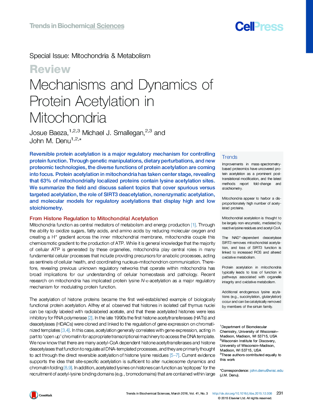 مکانیسم و ​​دینامیک استیلای پروتئین در میتوکندریا 