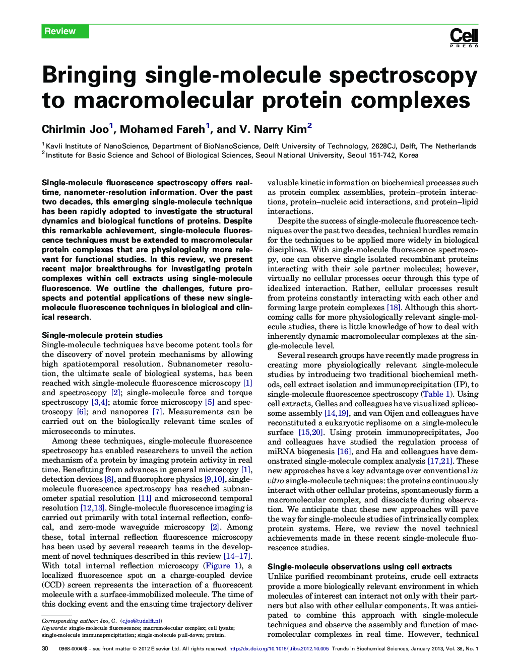 Bringing single-molecule spectroscopy to macromolecular protein complexes