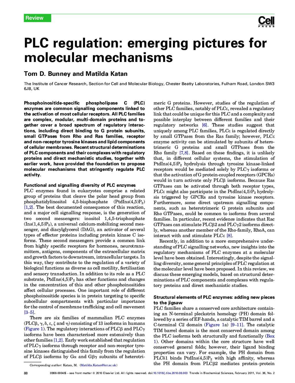 PLC regulation: emerging pictures for molecular mechanisms