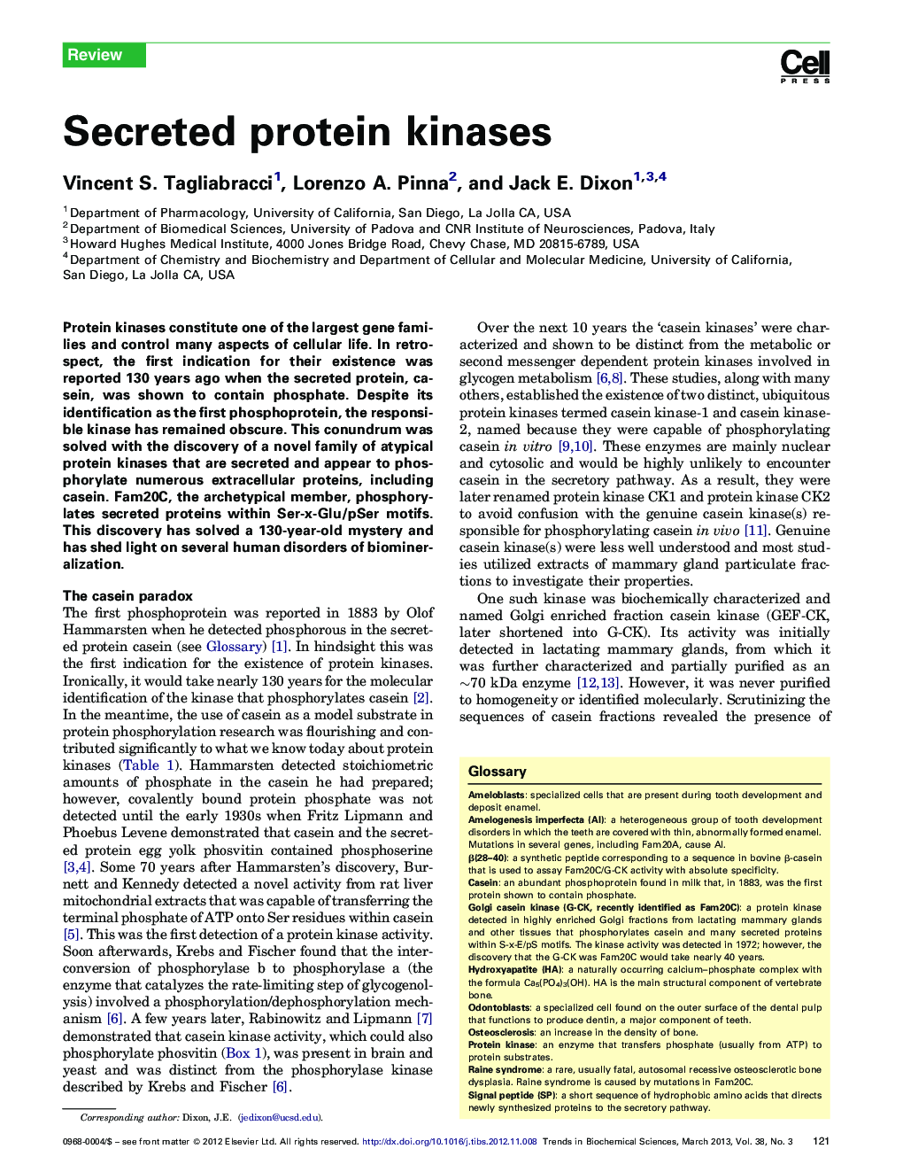 Secreted protein kinases
