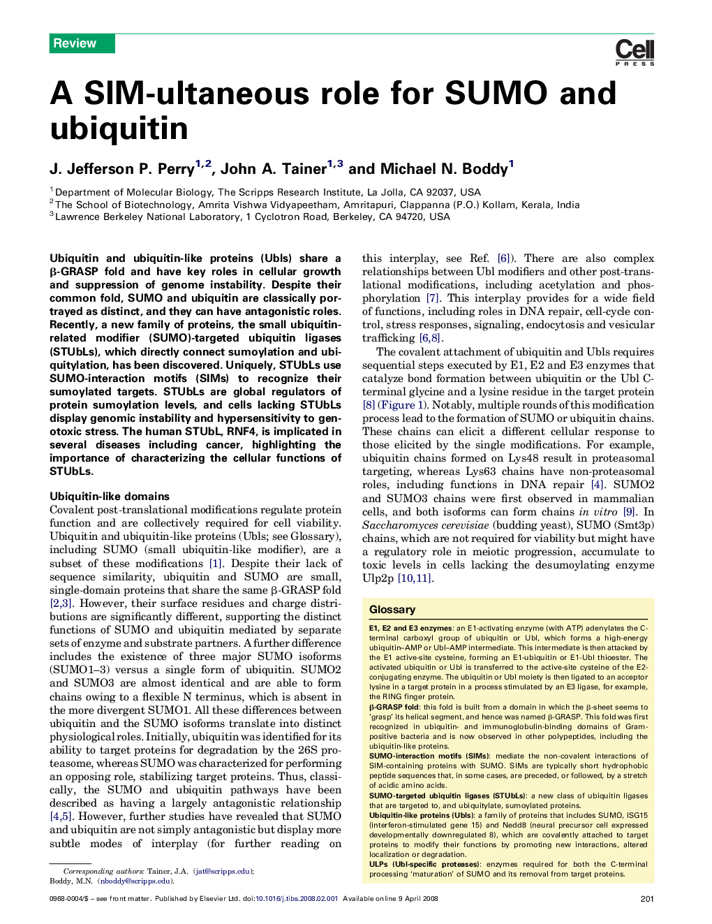 A SIM-ultaneous role for SUMO and ubiquitin