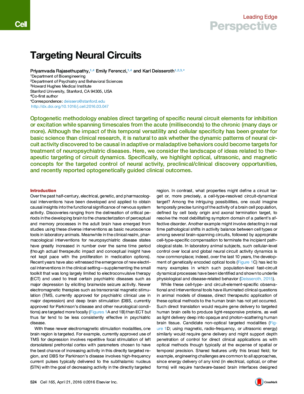 Targeting Neural Circuits