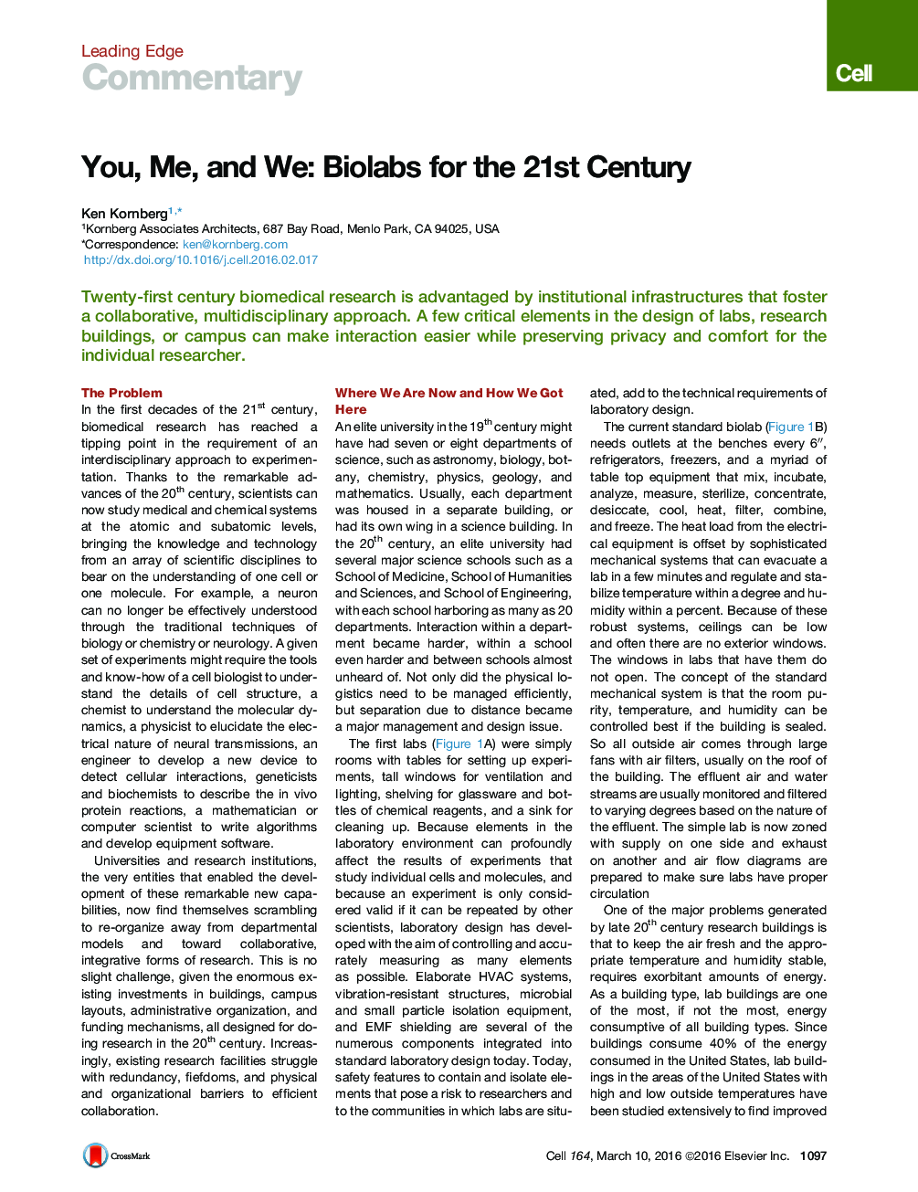 You, Me, and We: Biolabs for the 21st Century