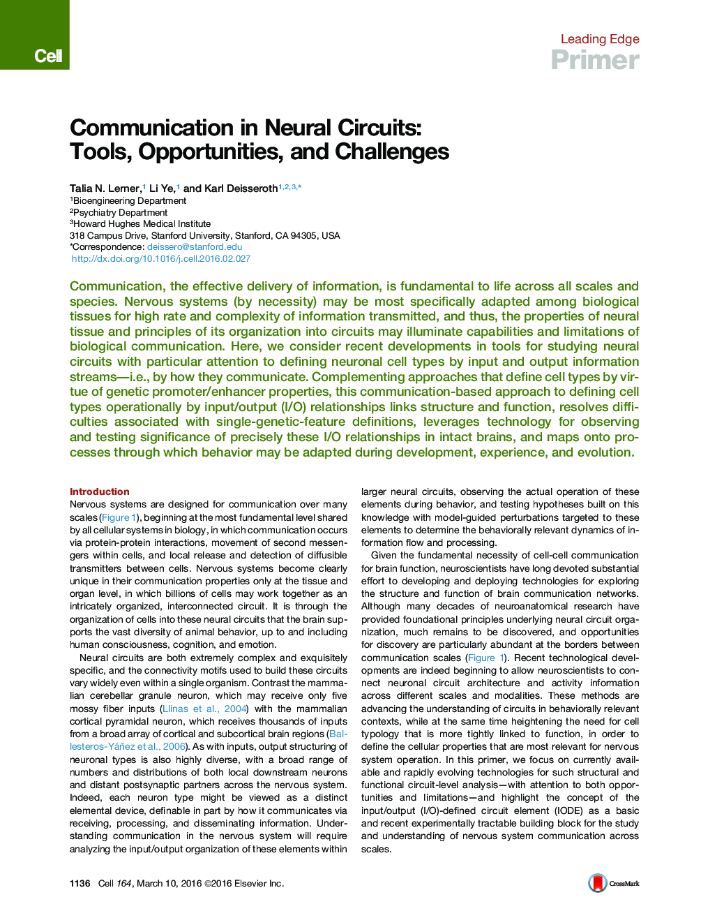 ارتباط در مدارهای عصبی: ابزار، فرصت ها و چالش ها 