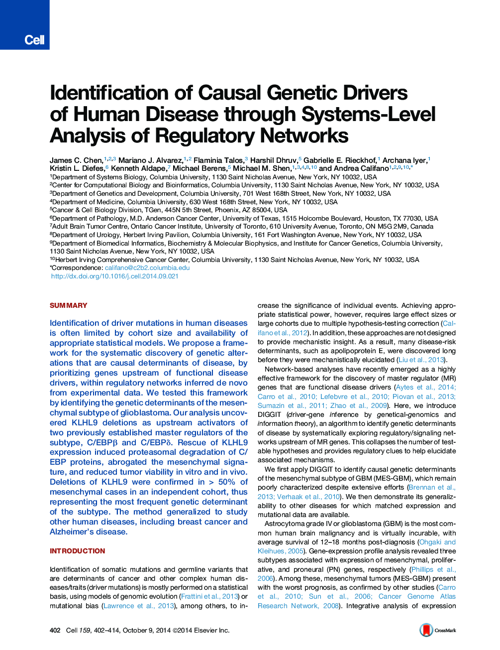 Identification of Causal Genetic Drivers of Human Disease through Systems-Level Analysis of Regulatory Networks