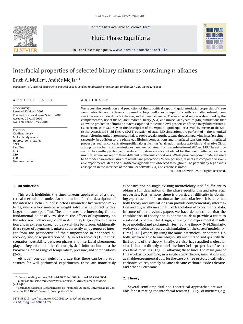 Interfacial properties of selected binary mixtures containing n-alkanes