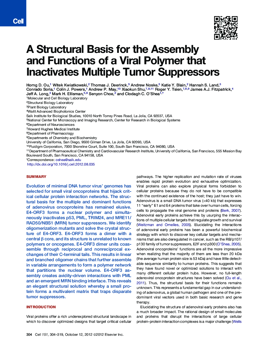 A Structural Basis for the Assembly and Functions of a Viral Polymer that Inactivates Multiple Tumor Suppressors