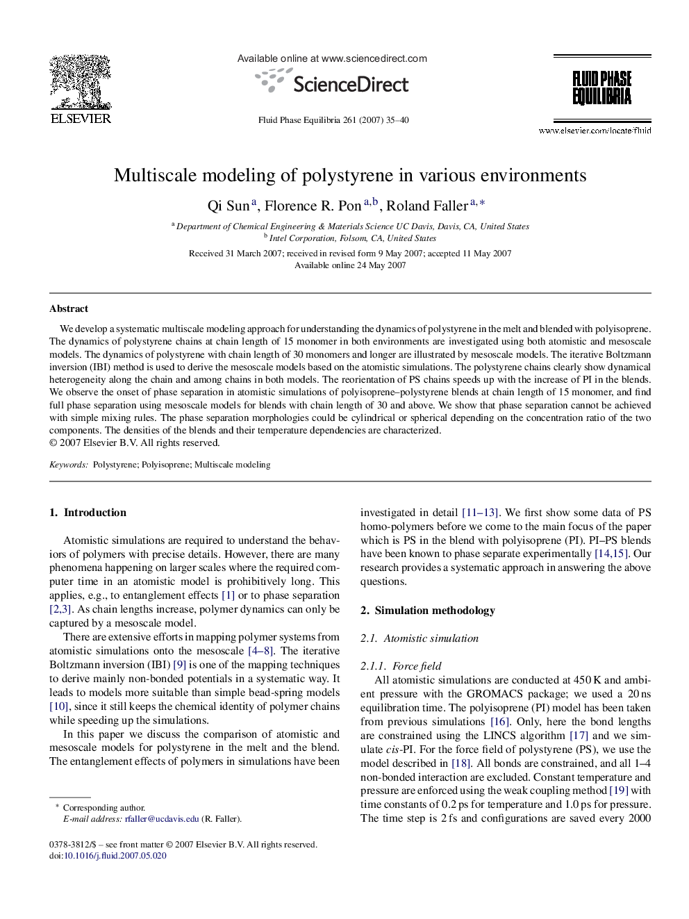Multiscale modeling of polystyrene in various environments