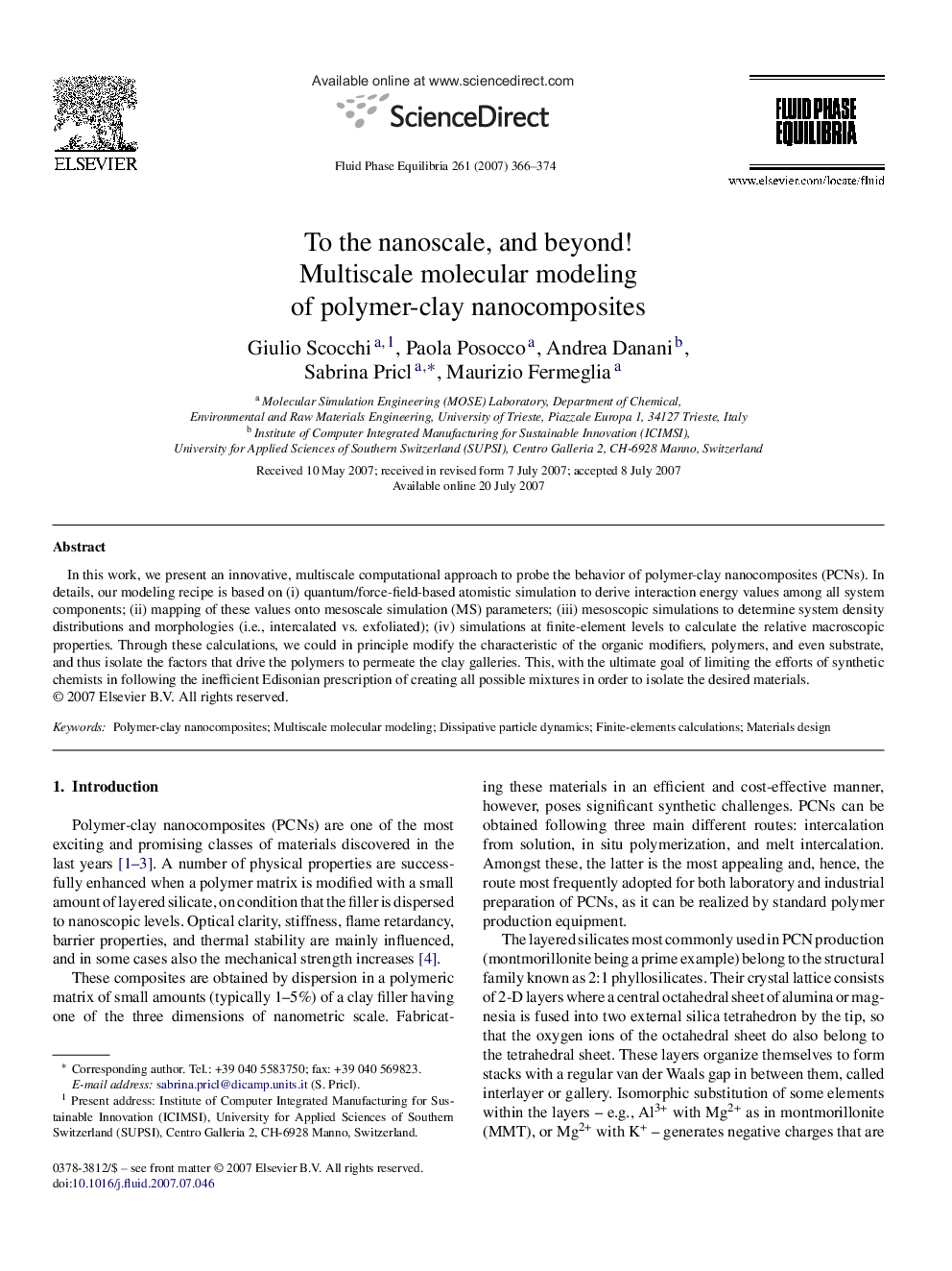 To the nanoscale, and beyond!: Multiscale molecular modeling of polymer-clay nanocomposites