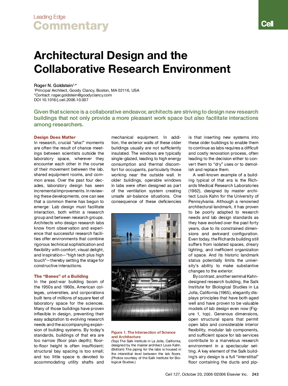 Architectural Design and the Collaborative Research Environment