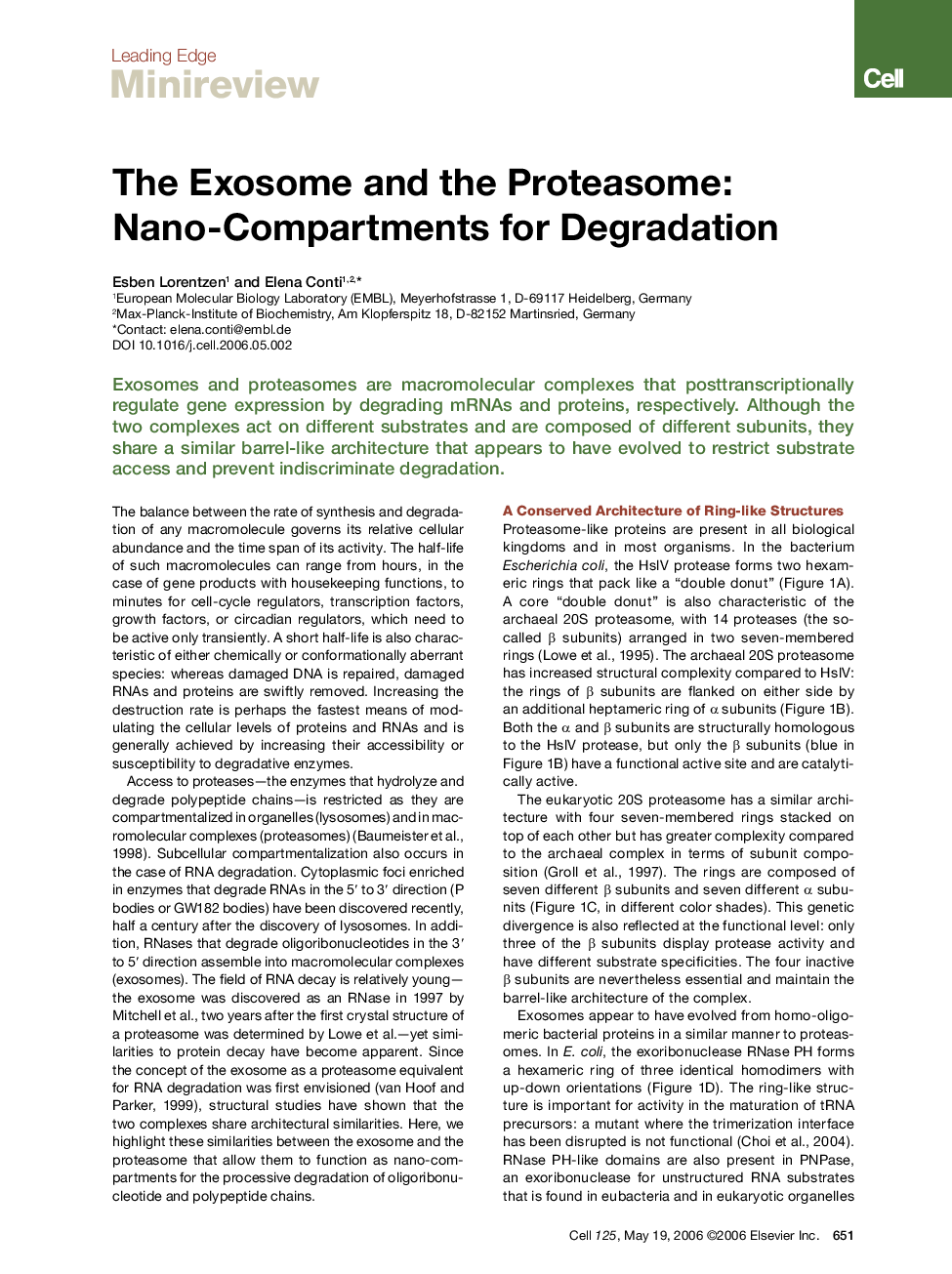 The Exosome and the Proteasome: Nano-Compartments for Degradation