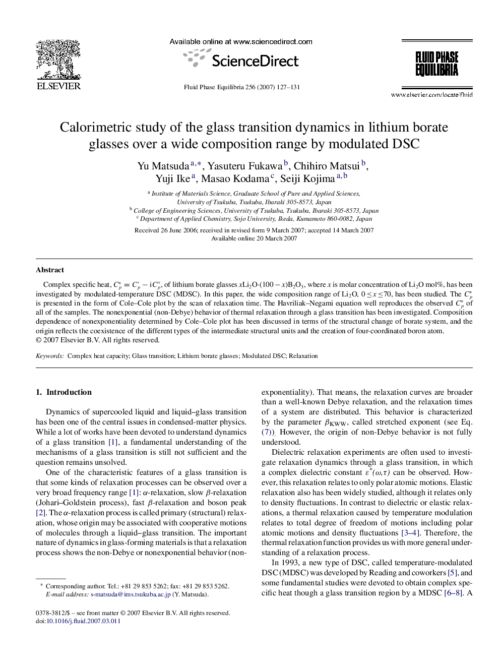 Calorimetric study of the glass transition dynamics in lithium borate glasses over a wide composition range by modulated DSC