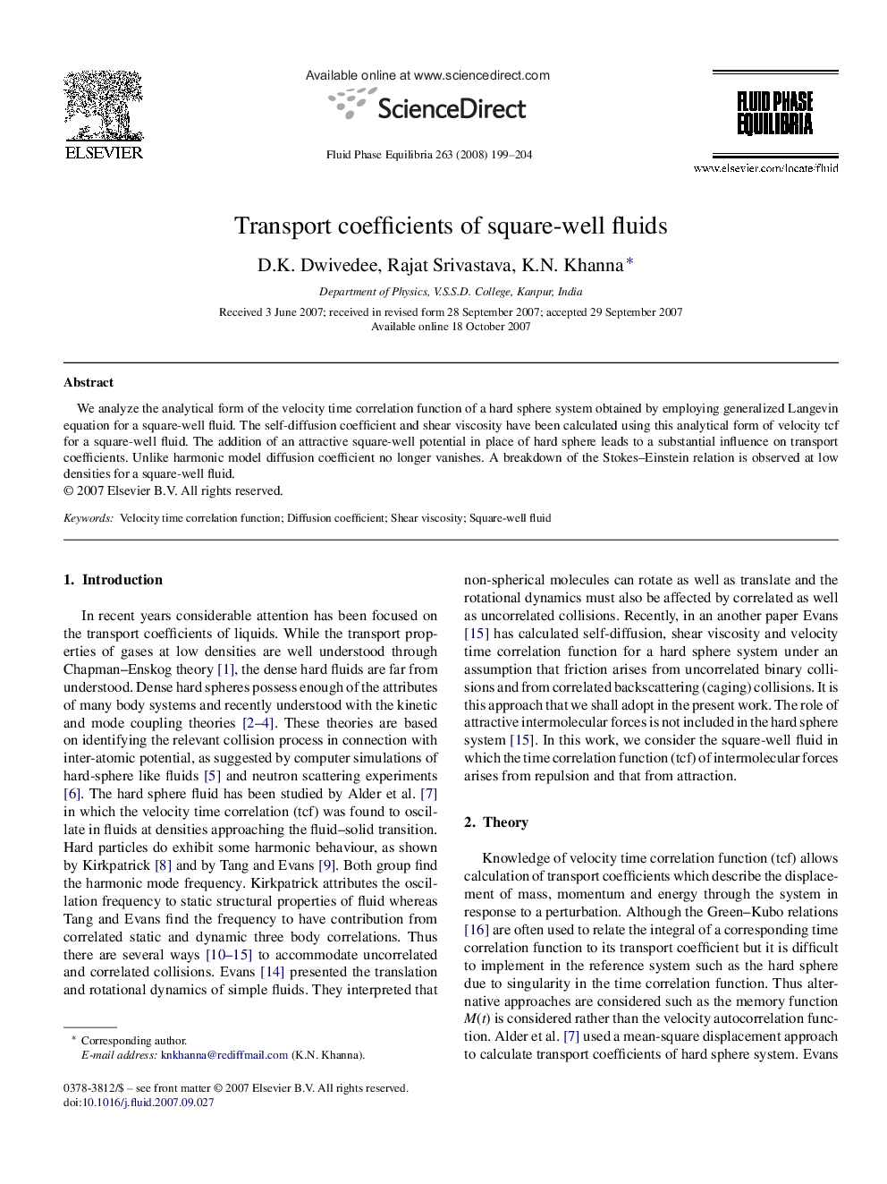 Transport coefficients of square-well fluids