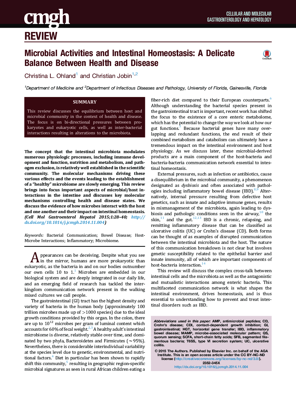 فعالیت های میکروبی و هوموستاز روده: تعادل ظریف بین سلامت و بیماری 