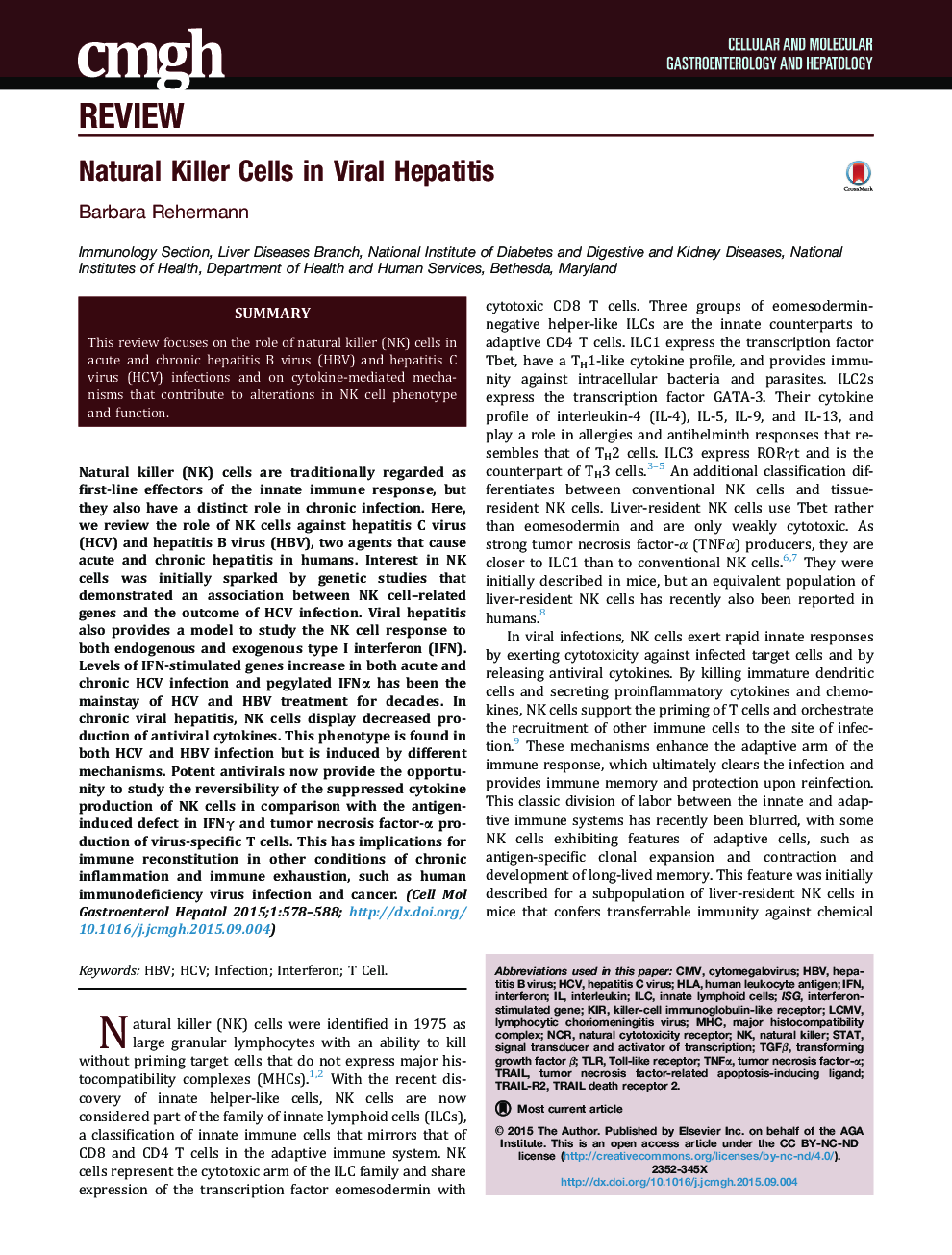 Natural Killer Cells in Viral Hepatitis 