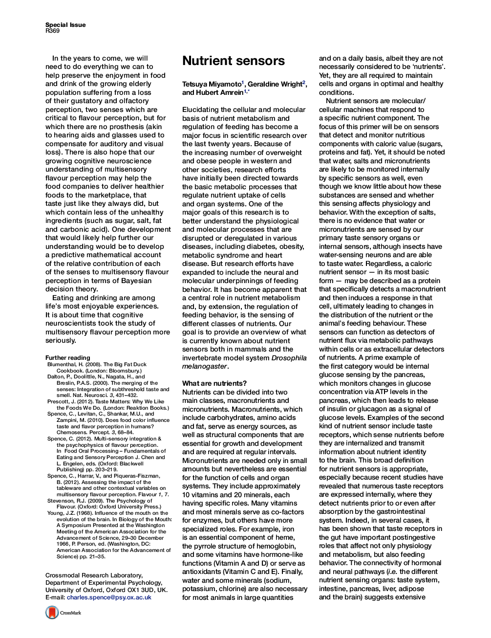 Nutrient sensors