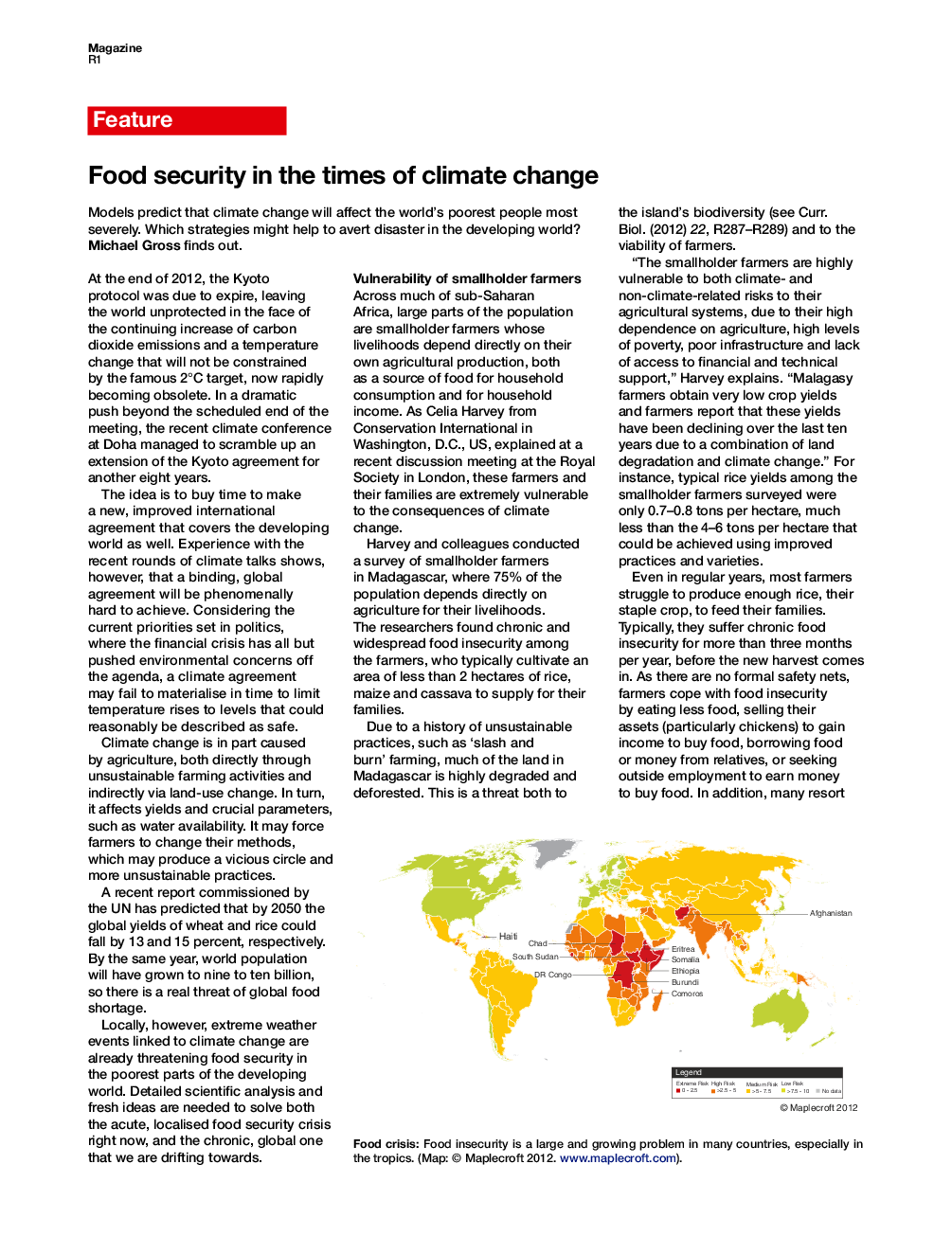 Food security in the times of climate change