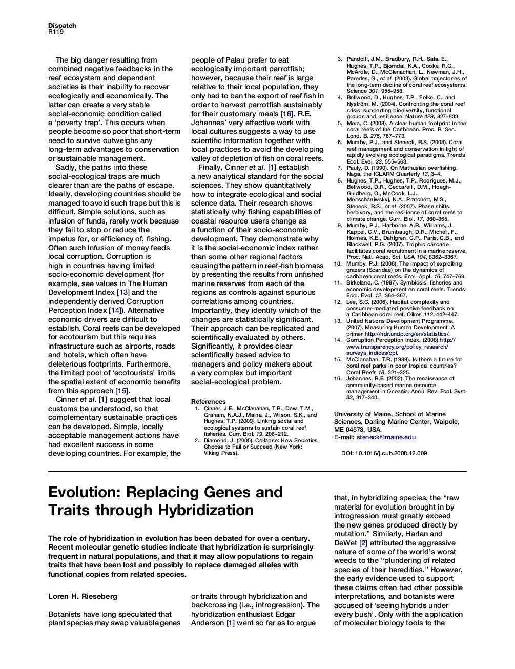 Evolution: Replacing Genes and Traits through Hybridization