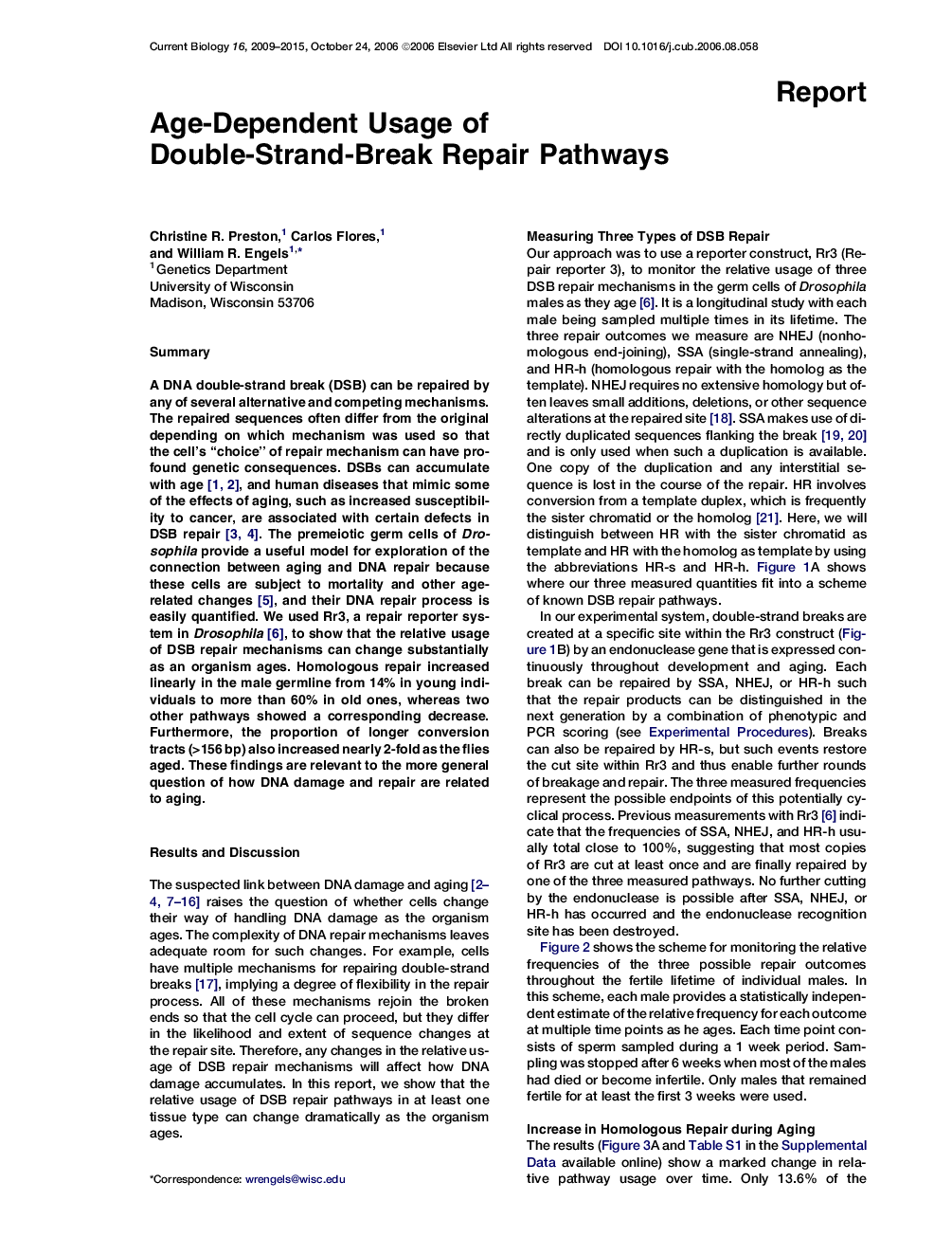 Age-Dependent Usage of Double-Strand-Break Repair Pathways