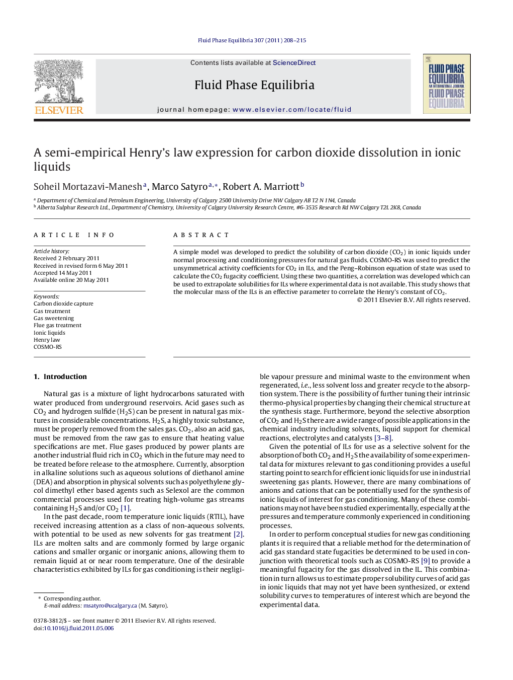 A semi-empirical Henry's law expression for carbon dioxide dissolution in ionic liquids