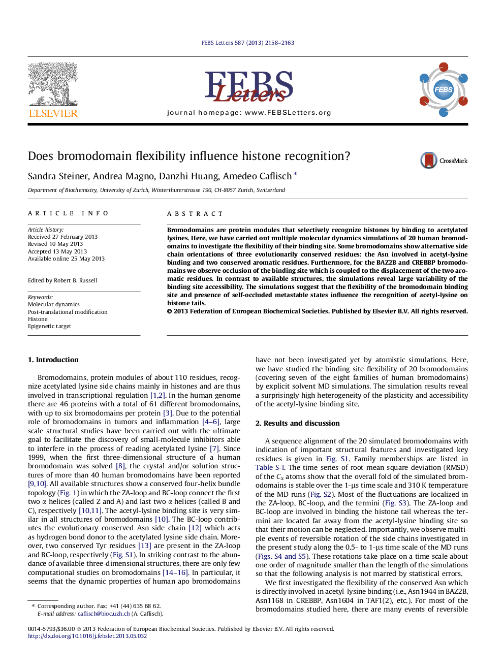 Does bromodomain flexibility influence histone recognition?