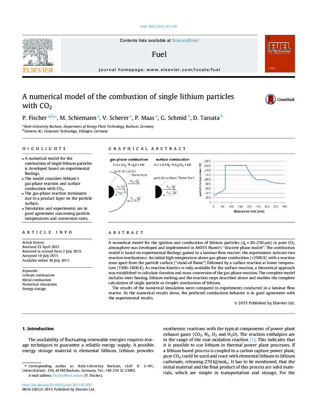 A numerical model of the combustion of single lithium particles with CO2