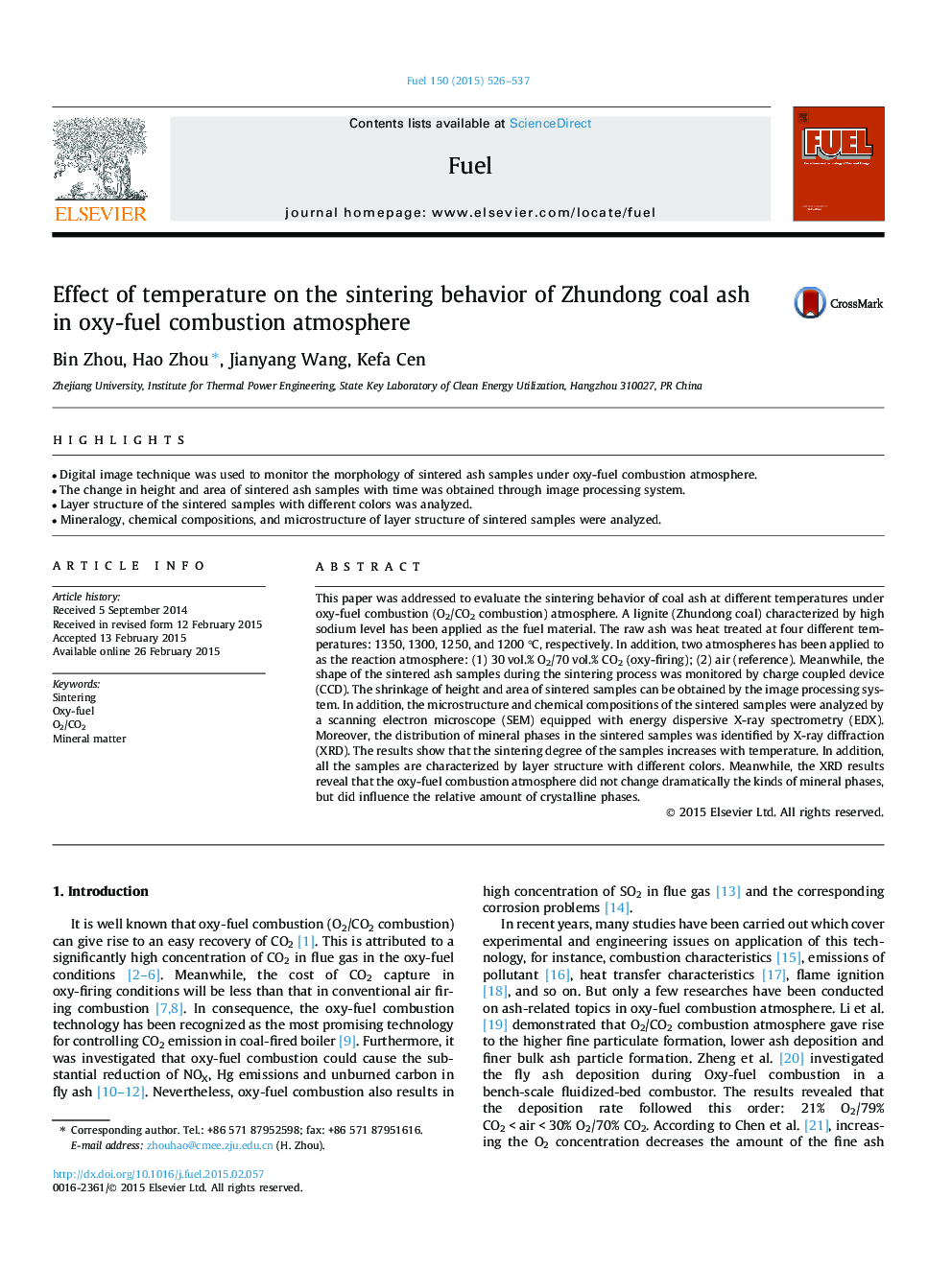 Effect of temperature on the sintering behavior of Zhundong coal ash in oxy-fuel combustion atmosphere