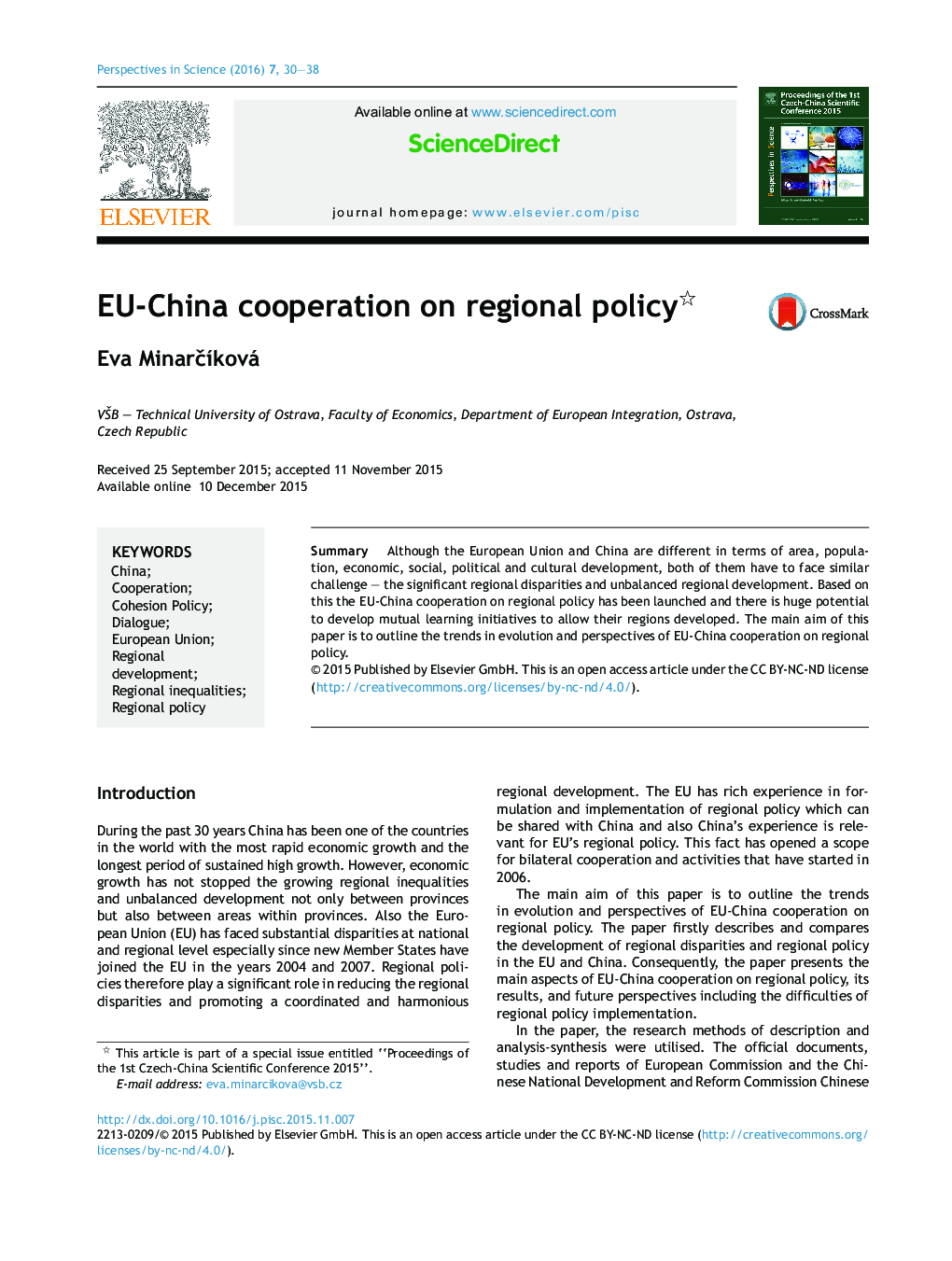 EU-China cooperation on regional policy 