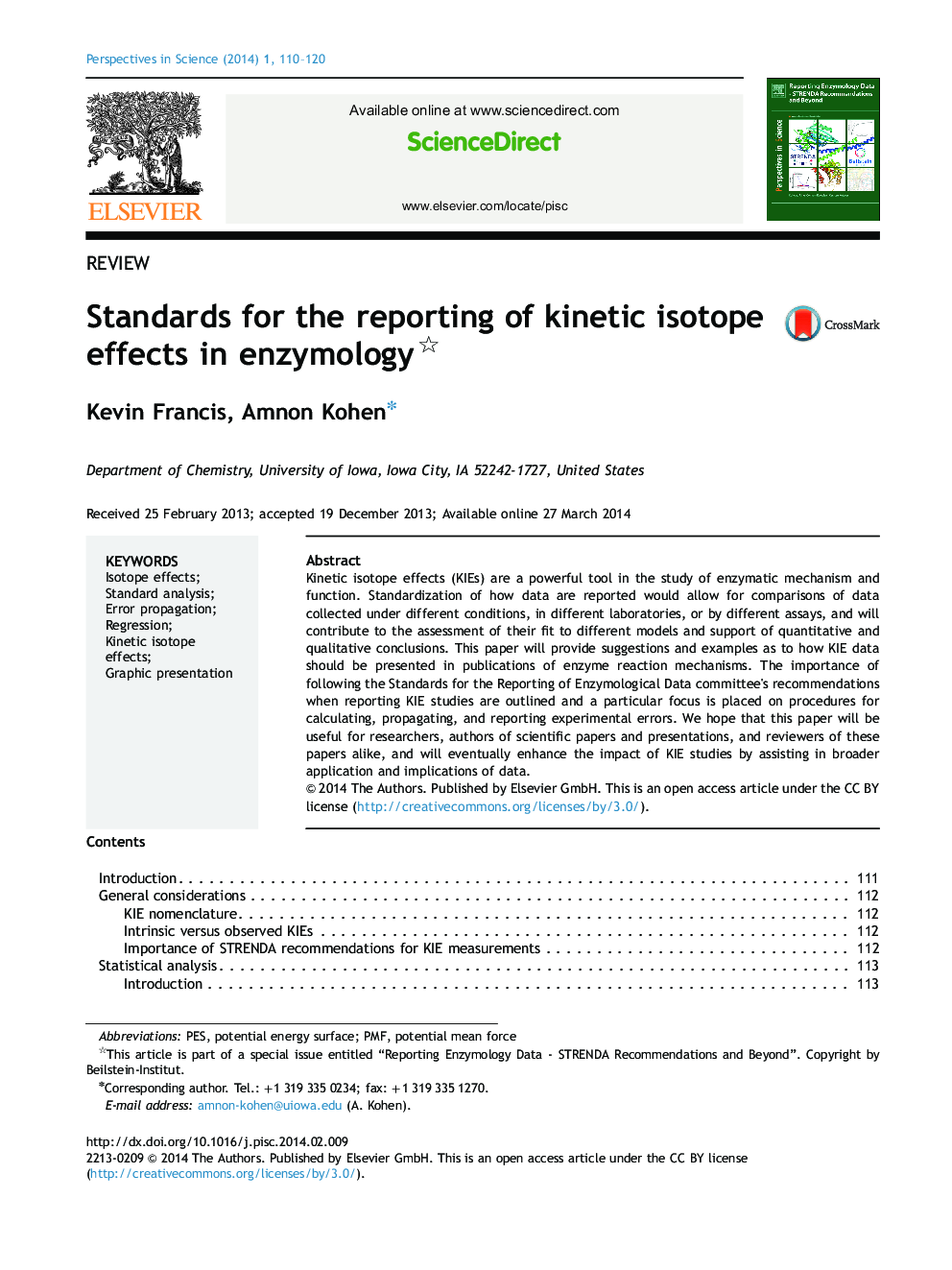 Standards for the reporting of kinetic isotope effects in enzymology 
