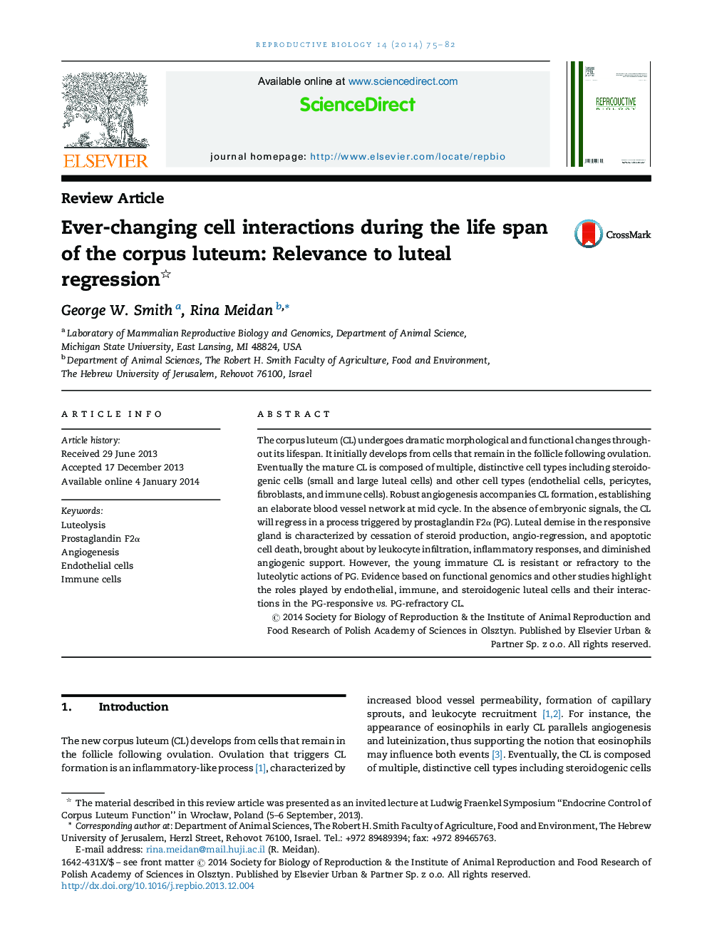 Ever-changing cell interactions during the life span of the corpus luteum: Relevance to luteal regression 