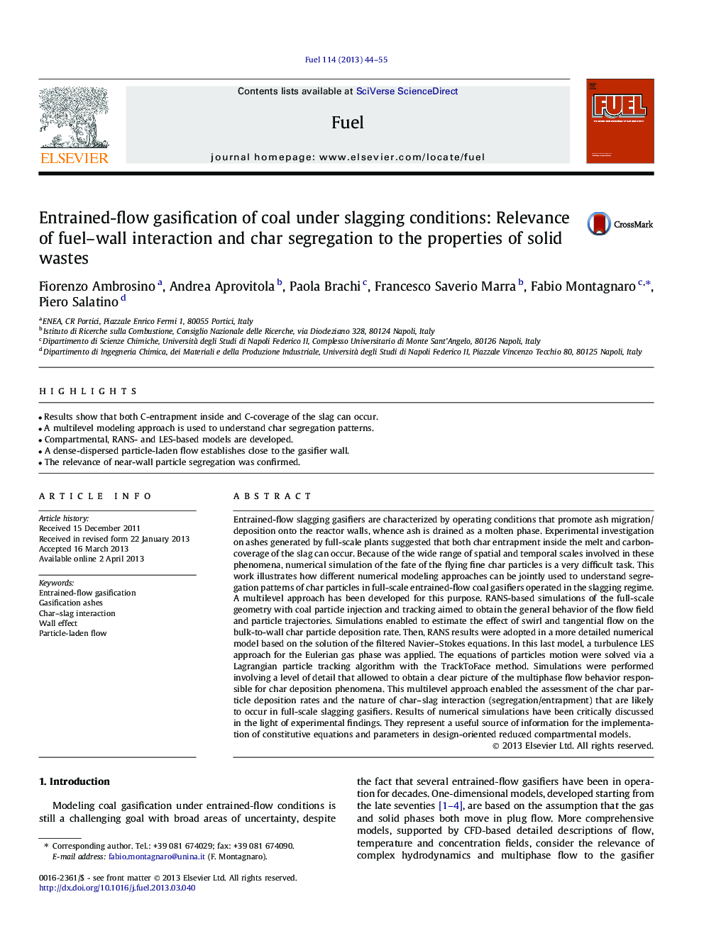 Entrained-flow gasification of coal under slagging conditions: Relevance of fuel–wall interaction and char segregation to the properties of solid wastes