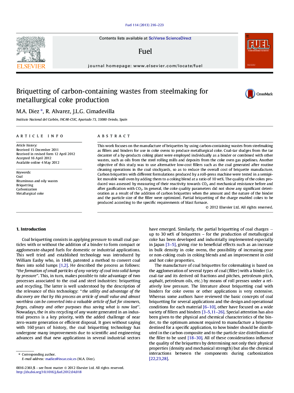 Briquetting of carbon-containing wastes from steelmaking for metallurgical coke production