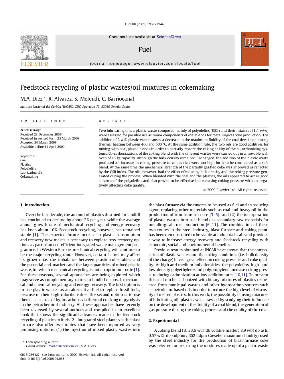 Feedstock recycling of plastic wastes/oil mixtures in cokemaking