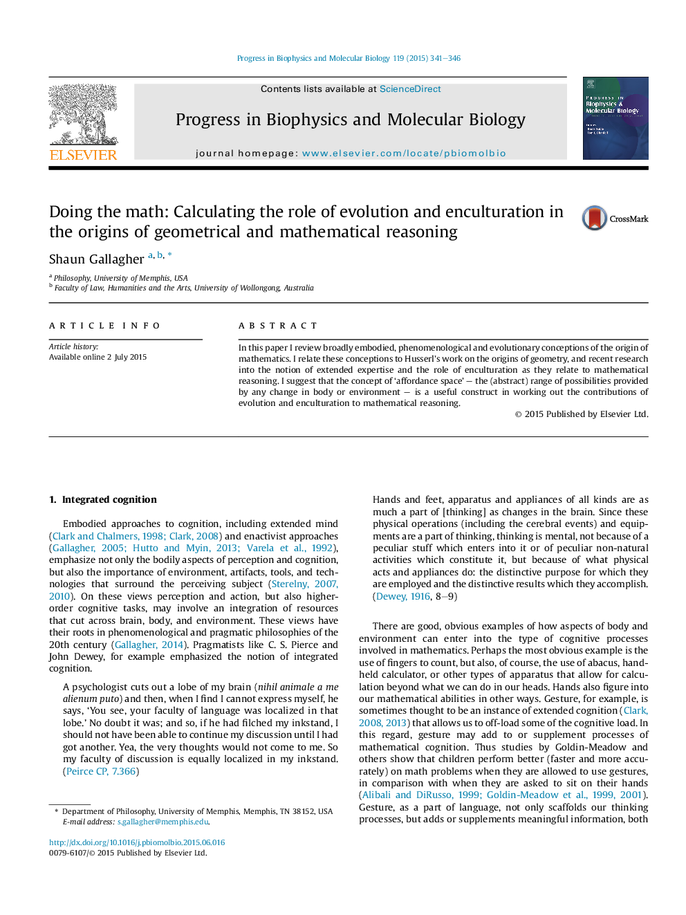 Doing the math: Calculating the role of evolution and enculturation in the origins of geometrical and mathematical reasoning