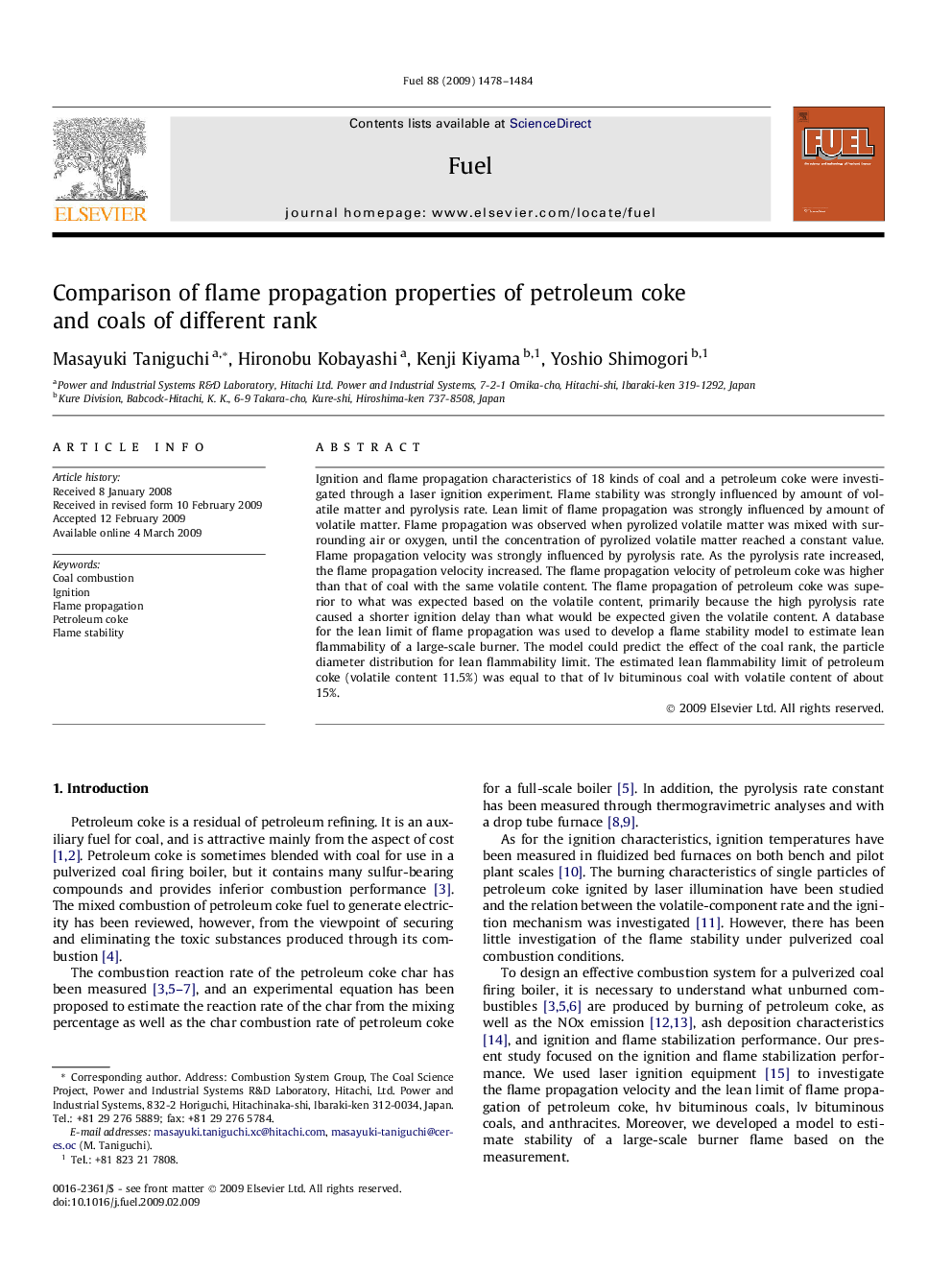 Comparison of flame propagation properties of petroleum coke and coals of different rank